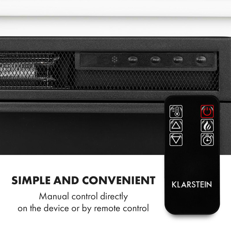 Klarstein 86cm W White Electric Fireplace