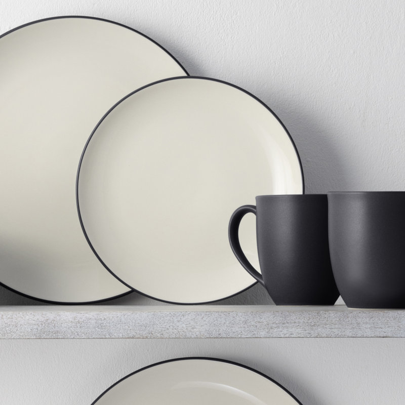 Noritake Colorwave Coupe Salad Plates, 8-1/4", Graphite