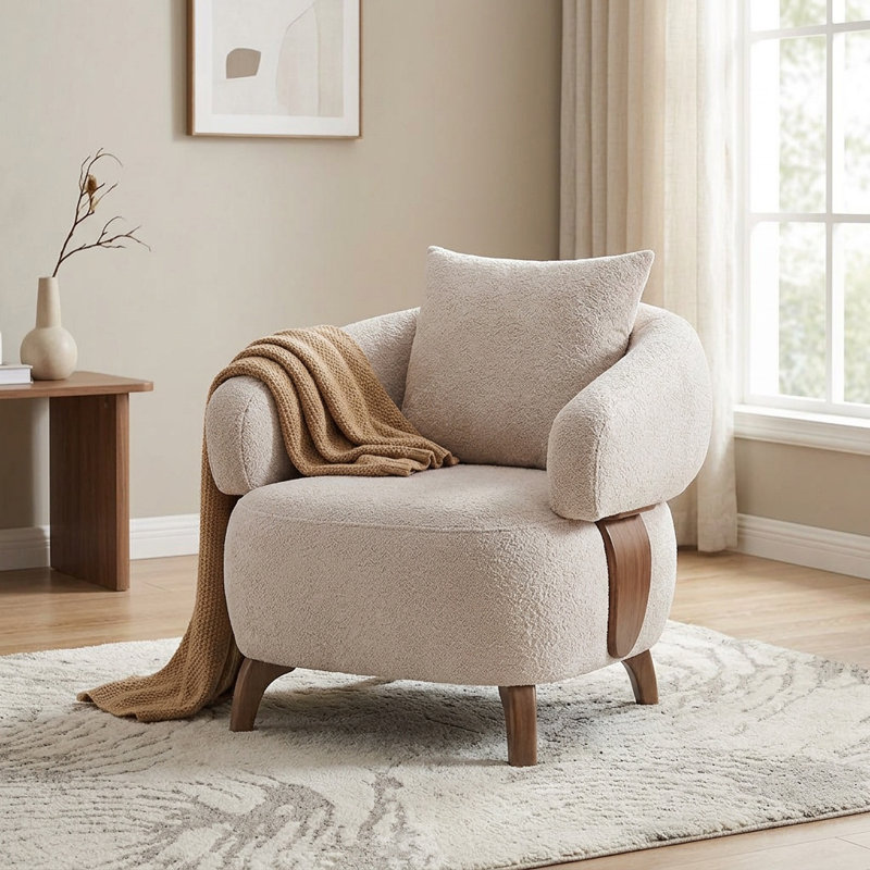 Fauteuil d'appoint courbé Gante