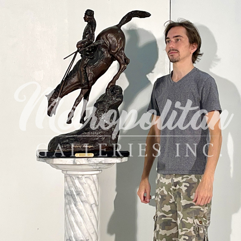 Bronze Remington Mountain Man Table Top Sculpture