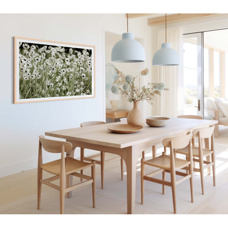 Wild Flowers Print by Carly Tabak, Natural Wood, 36" W x 26" H