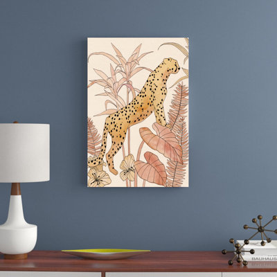«Blush Cheetah II» par Annie Warren - reproduction d'art sur toile tendue