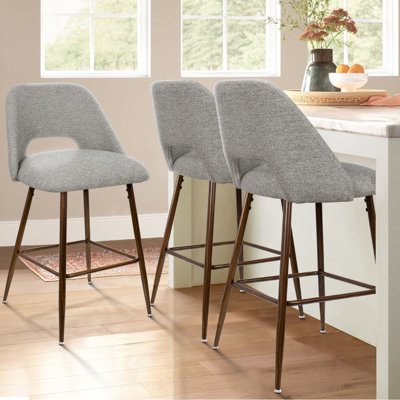 Berneta 26" H Upholstered Counter Stools (Set of 2)
