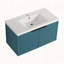 36" Wall Mounted Bathroom Vanity with Resin Sink & 2 Soft-Close Doors (KD-Packing)-112605881
