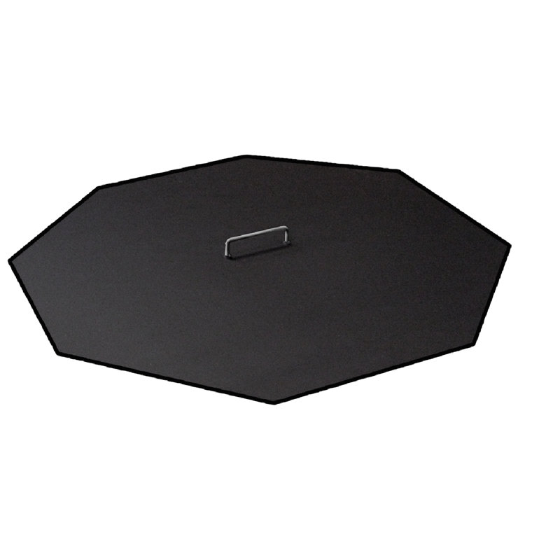Carbon Steel Fire Pit Lid, 2" H x 20" W x 20" D