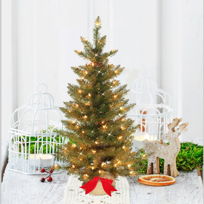 36' Lighted Fir Christmas Tree