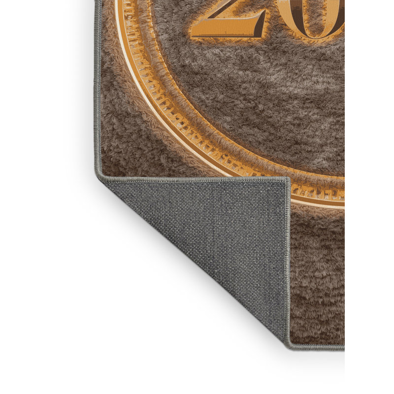 Soft Plush Etamin New Years Modern & Contemporary Abstract Area Rug in Gray – Gray Binding, 7x10