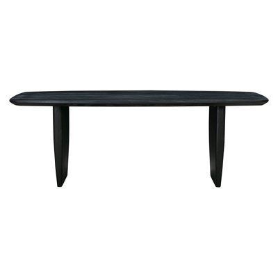 Luna 87" Oak Dining Table, Black Oak