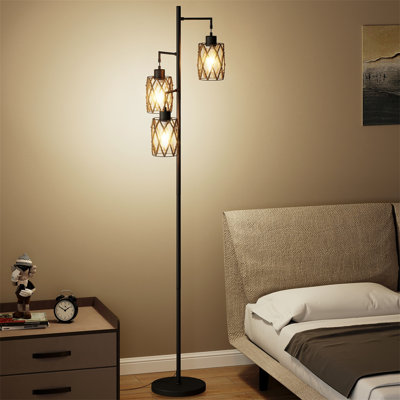 [Lampe sur pied en forme d'arbre avec 3 lumières de 67 po] - Interrupteur à pédale inclus | Assemblage facile | Décoration moderne pour le salon et la chambre à coucher