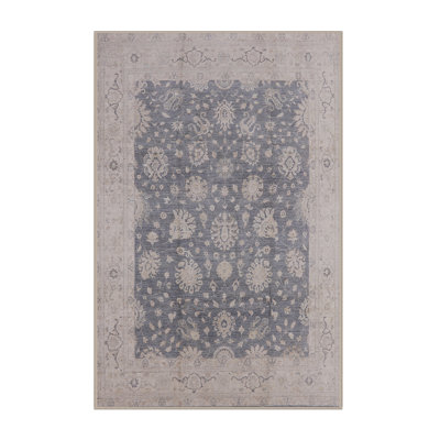 Tapis oriental noir / beige Krkur