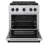 ZLINE Autograph Edition 30 in. 4.2 cu. ft. Paramount Gas Range with 4 Burner Cooktop and Convection Gas Oven in Stainless Steel and Matte Black Accents (SGRZ-30-MB)