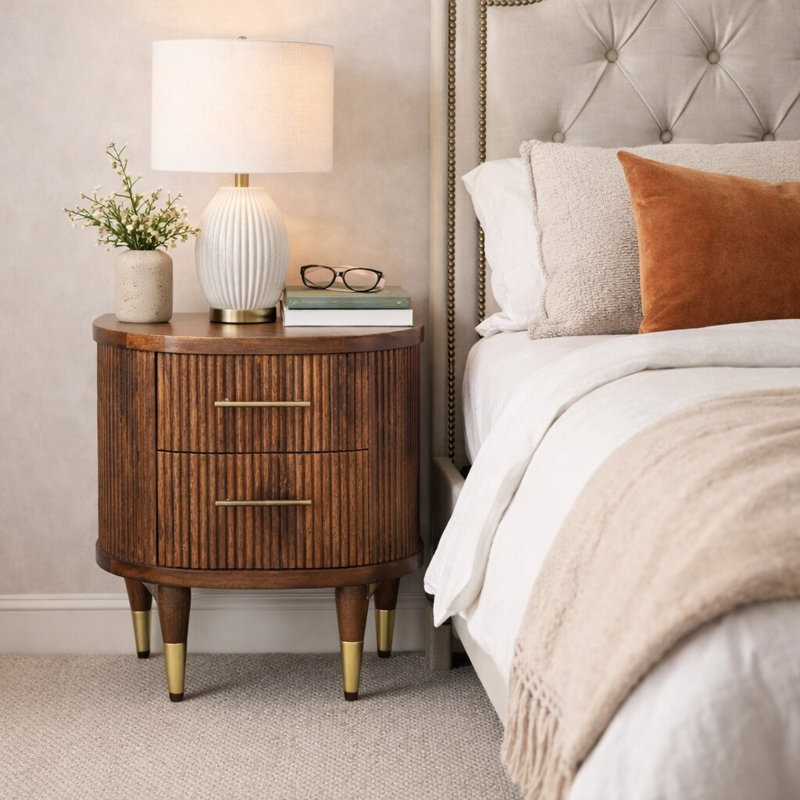 Ribbed Gudella With Brass Handles