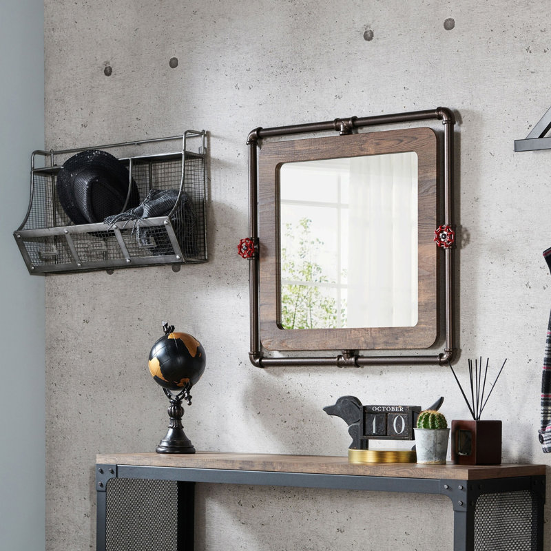 Miroir mural Tomaz, Chêne recyclé, 18 pouces