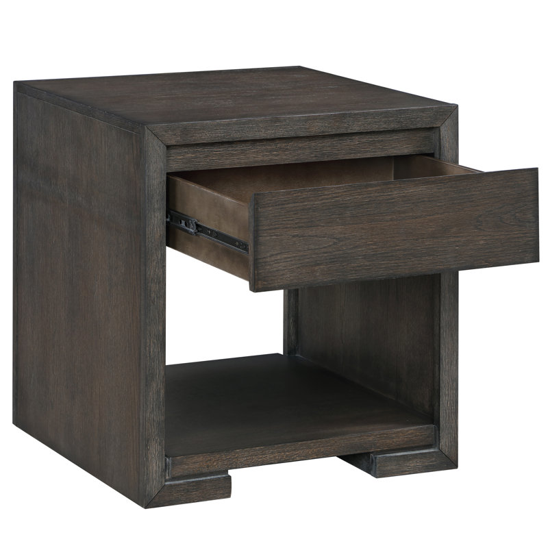 Table de bout en bois manufacturé et en bois massif H 24 po Pryor