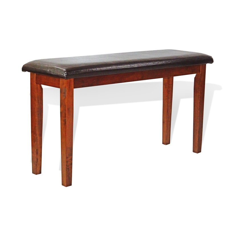Banc en similicuir Johnniqua, Brun moyen