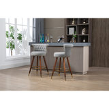 Swivel Bar Stools With Backrest And Footrest, 360-Degree Rotation And Ergonomic Design