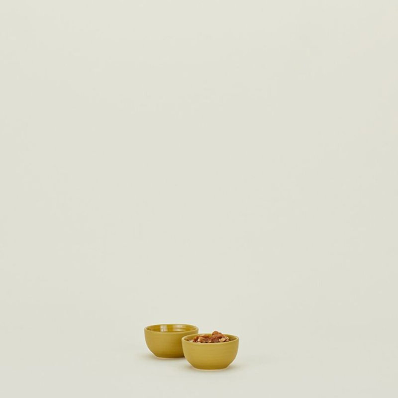 Frej Stoneware Dessert Bowl, Mustard