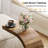 C-Shaped End Table, Wood Side Table For Couch Sofa Living Room Bedroom Small Space-626832925