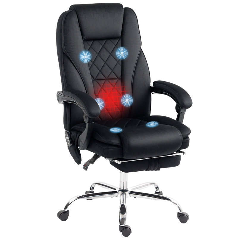 Velvet Office Chair, Black