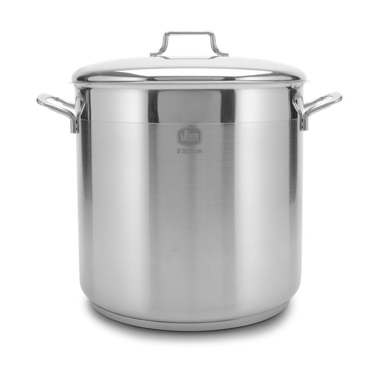 Prime Pacific Mega Cook Stock Pot with Lid Size: 24-Qt. P24