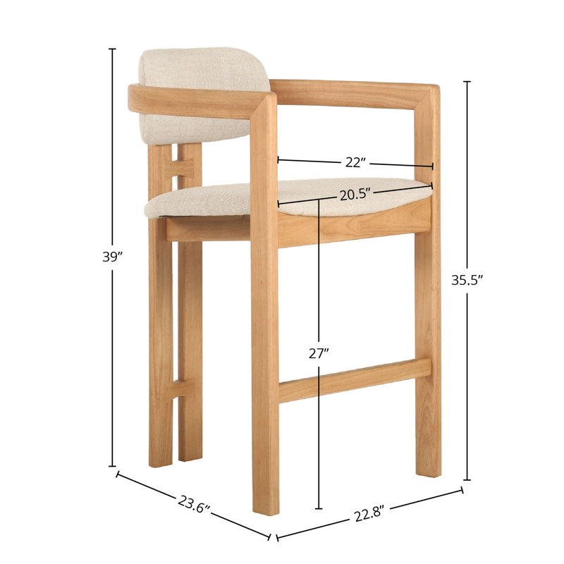 Tabouret de comptoir Atlantis, Beige