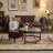 Brown Solid wood Round Coffee Table Sets