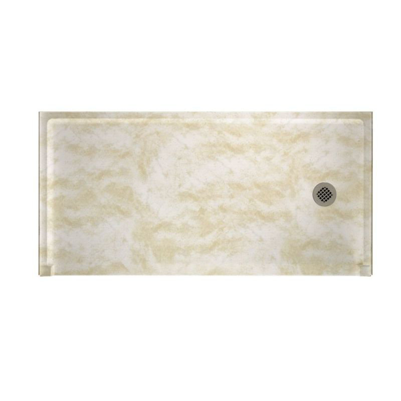 Base de douche à seuil simple 30 po x 60 po Solid Surface, Ciel nocturne, Côté droit