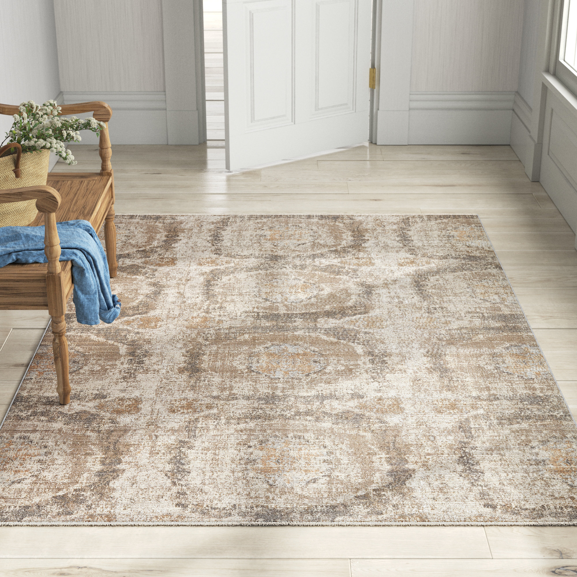 Tatiana Gray Rug, Rectangle 5'3" x 7'6"