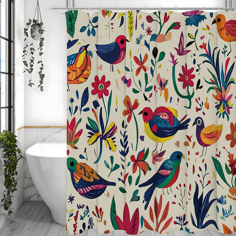 Rideaux de douche avec crochets inclus