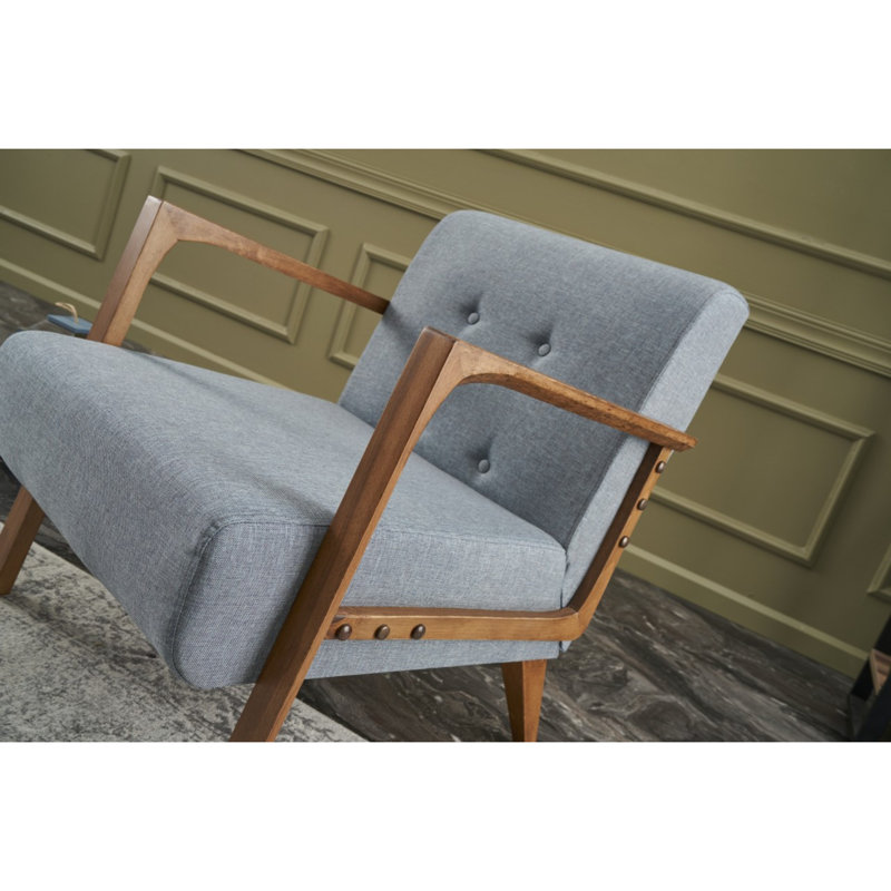 Fauteuil Hochstetler, 100 % polyester gris