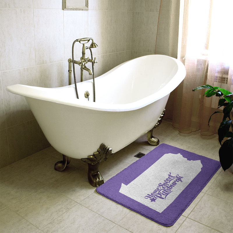 Tapis pour salle de bain pittsburgh pennsylvanie, l 21 po x L 34 po, Mauve