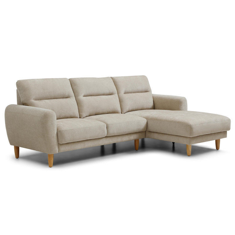 Sectional, Beige Linen Blend