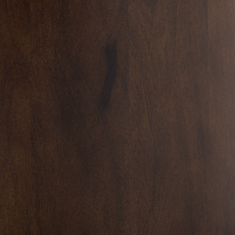 Basile Round Accent Table, Dark Brown