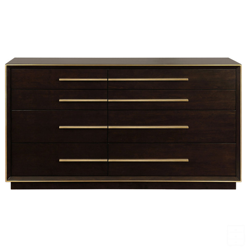 Commode 8 tiroirs, Noir