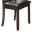 Contemporary Armless Dining Side Chairs, Set of 2, Espresso Brown & Black