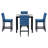 Samson 5-Piece Counter Height Faux Marble Dining Set with Velvet Chairs-2124228827