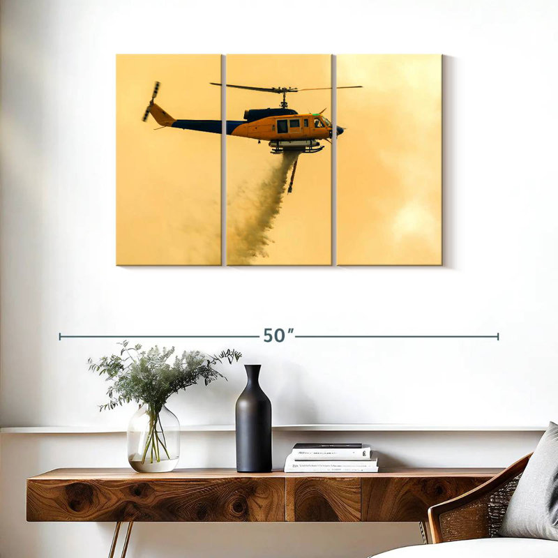 Fire Retardant Helicopter, 24" H x 38" W