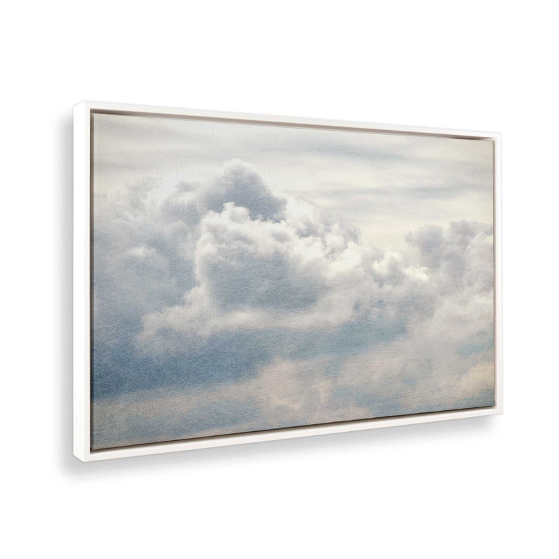 Un voyage dans le ciel, reproduction sur toile dans un cadre, H 8,75 po x l 12,75 po, Blanc opaque
