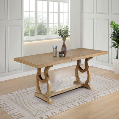 Brown Trestle Rectangular Dining Table