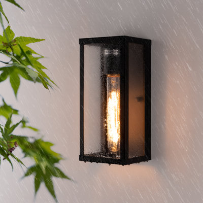 Renleigh 10" Classic Outdoor Wall Sconce 1 Light in Matte Black