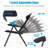 4 Pcs Patio Garden Adjustable Reclining Folding Chairs With Headrest-129744189