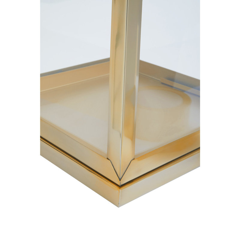 Francesca Glass Tabletop / Centrepiece Lantern, 48cm H x 30cm W x 30cm D