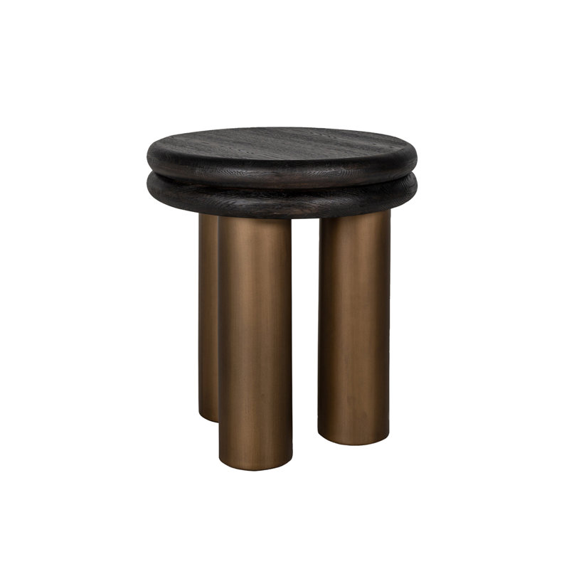 Macaron Solid Wood Top End Table