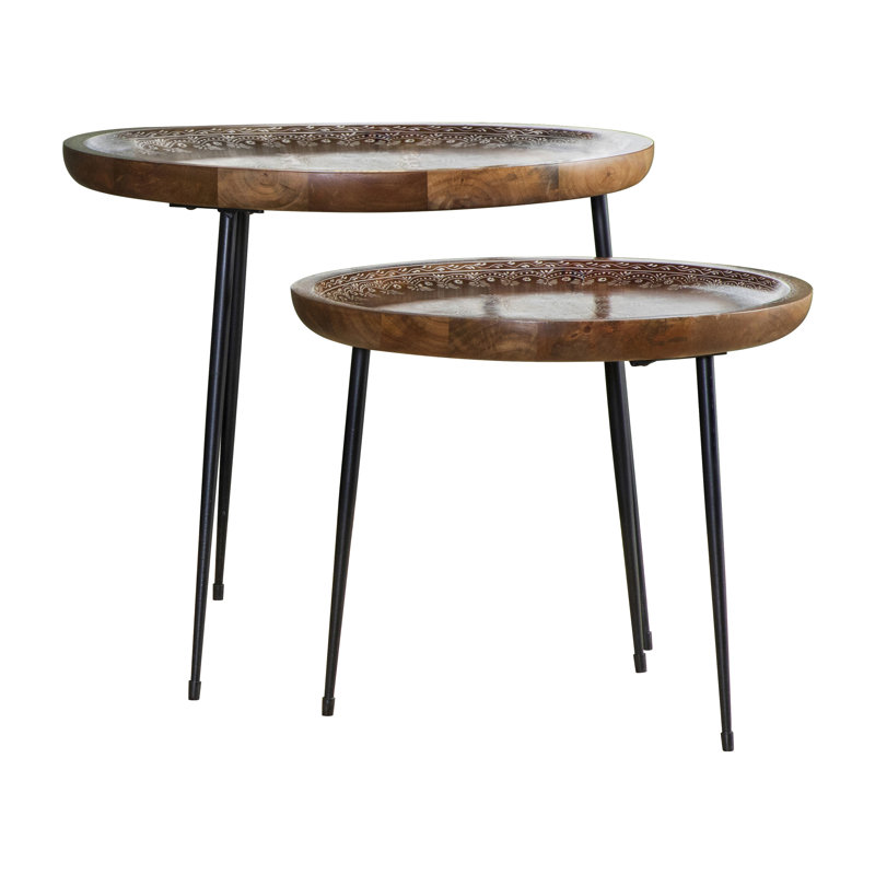 Tables gigognes 2 pièces Artura, Brown