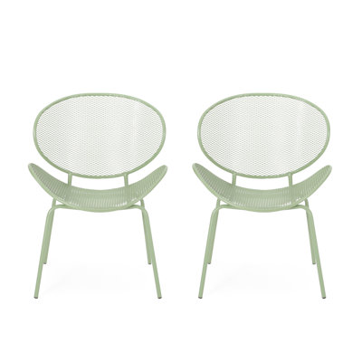 Iron Outdoor Chair - Curvy Seat For Relax Time, 25.5In Depth, 24.8In Width, 34In Height, 11.31Lb Fun Curvaceous, 26.05In 24.43In 33.41In Weight