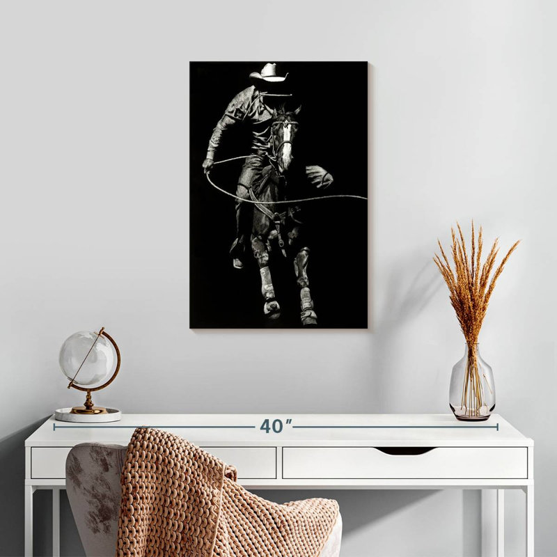 Lelar Scratchboard Rodeo VIII, 24" H x 16" W