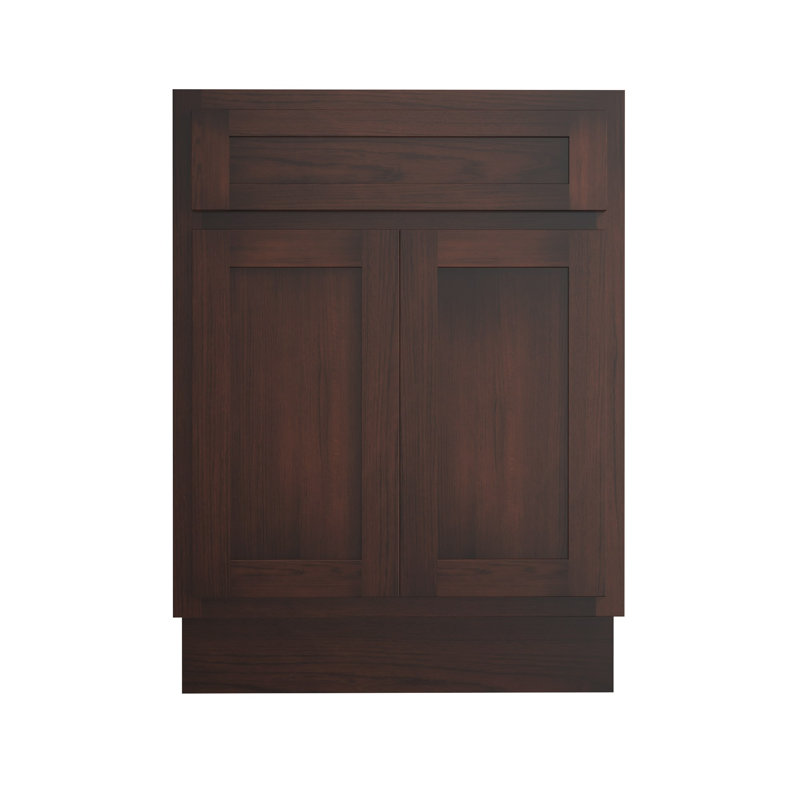 Hibbitts 24'' Single Bathroom Vanity Base Only, Brown