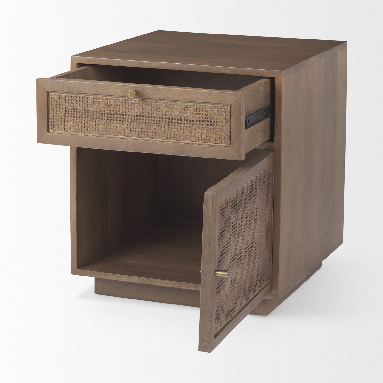 Cinna End Table With Storage, Medium Brown