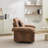  360° Swivel Chenille Accent Chair Upholstered Single Sofa With Throw Pillow-1249685642
