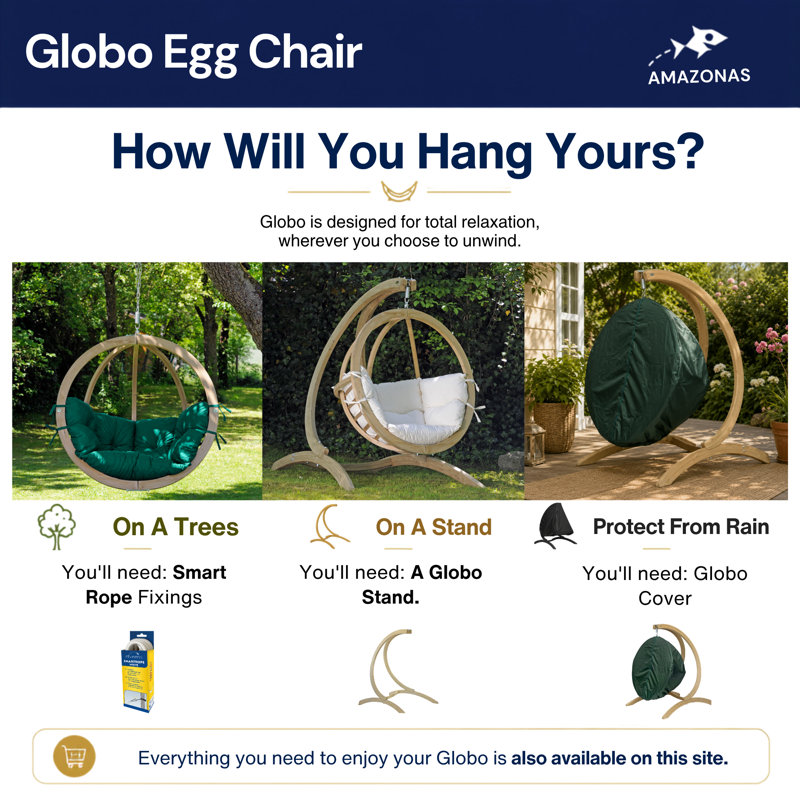 Globo Swing Hanging Chair, Anthracite